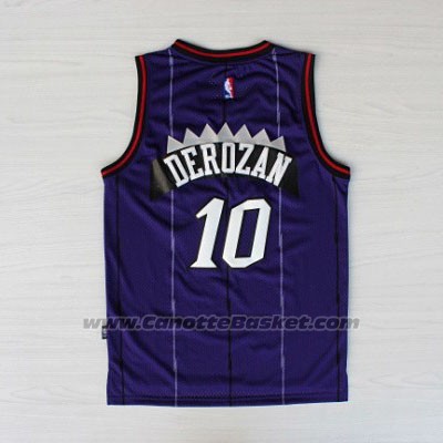Maglia Toronto Raptors DeMar DeRozan #10 Retro Viola